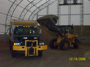 Hiway equipment in shed - high arched ceiling