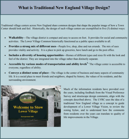 Callout box from LVRC Final Report - Traditional Village Design