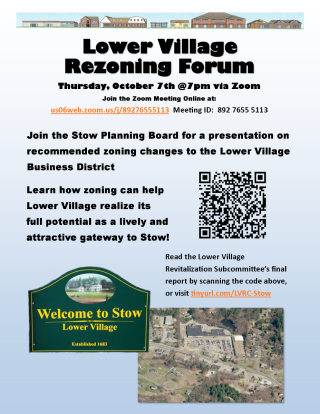 Lower Village Rezoning Forum Flyer