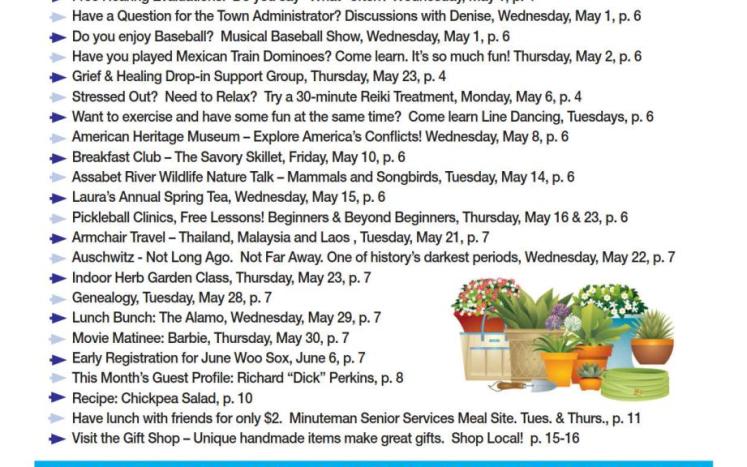 The Stow Senior Scoop for May is out!  Look for the insert in the Action Unlimited today!